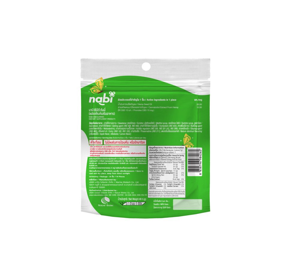 Nabi CBD Gummies 1 Pack (For persons aged 18 and above) - Image 2